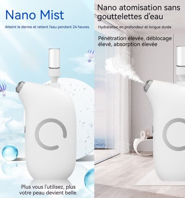 INN Ansiktsångare 90 minuters kontinuerlig användning Elektrisk inhalator Ansiktsbastu Välbefinnande Hushållsapparater Skönhetsfuktighetskräm