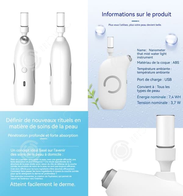 INN Ansiktsångare 90 minuters kontinuerlig användning Elektrisk inhalator Ansiktsbastu Välbefinnande Hushållsapparater Skönhetsfuktighetskräm