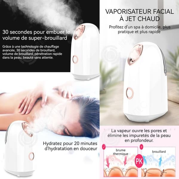 INN Facial steamer 20 minuters varaktighet avancerad jonisk steamer för hud ansikts steamer anti-rynkvård elektrisk inhalator vit