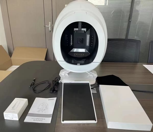 8-spektrums 3D AI professionell ansiktshudanalysator för hemmabruk och kommersiellt bruk, intelligent diagnostisk rapport