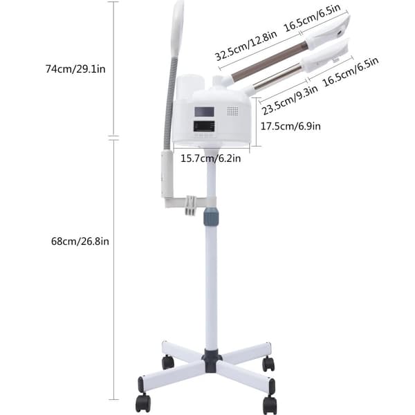 Ansiktsångmaskin, 750W effekt, 1000ml vattentank,VIT