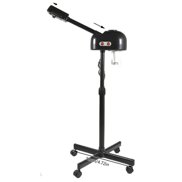Professionel Ansigtsdamper, Justerbar Højde, Hurtig Dampskabelse,Sort