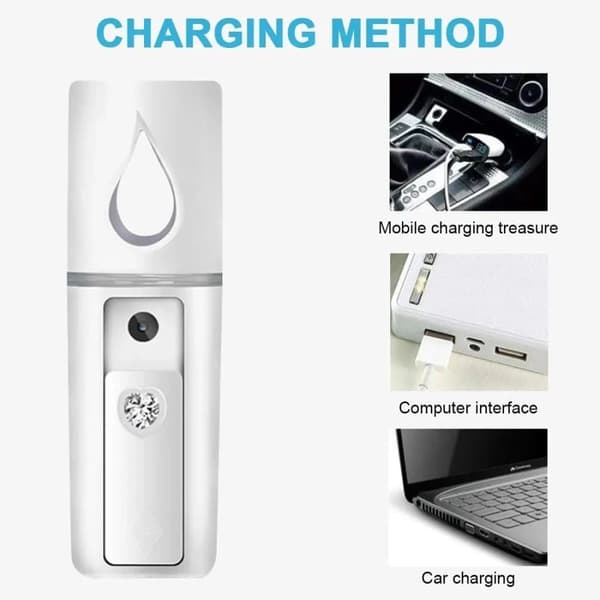 OBOSOE Kasvojen höyrystin Mist Spray Puhdistus Huokoset Vesi SPA Kosteuttava Kosteuttava Kosteuttava Kasvoruisku USB Ladattava