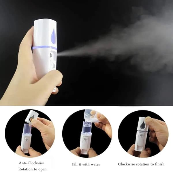 OBOSOE Kasvojen höyrystin Mist Spray Puhdistus Huokoset Vesi SPA Kosteuttava Kosteuttava Kosteuttava Kasvoruisku USB Ladattava