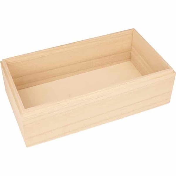 Vävnadslåda med blommigt lock - 25,5 x 14 x 8,5 cm