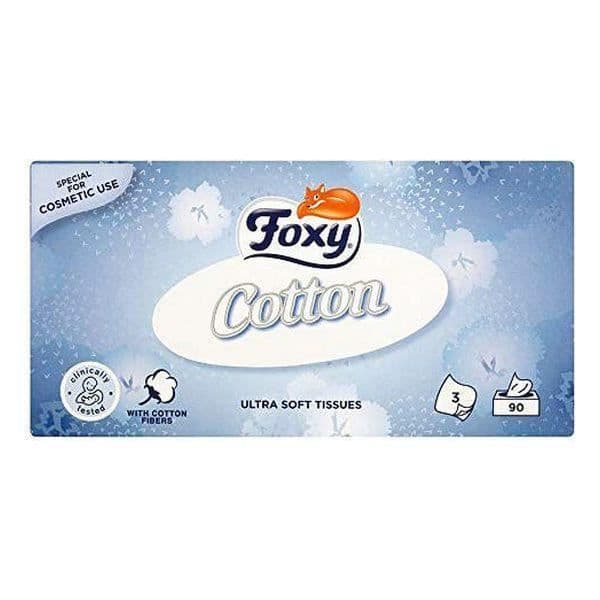 Foxy ansiktsservetter i bomull (90 enheter)