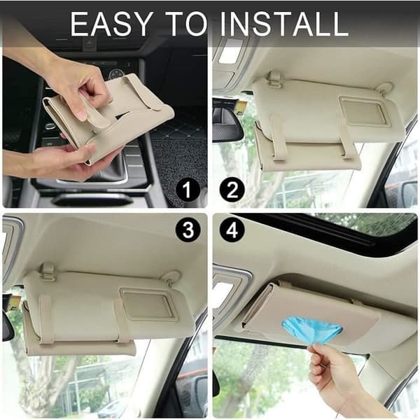 Tissues,Car Sun Visir Tissue Box,Car Tissue Holder,Car Sun Visir Tissues-beige