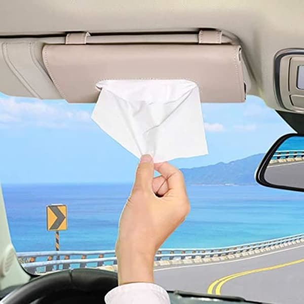 Tissues,Car Sun Visir Tissue Box,Car Tissue Holder,Car Sun Visir Tissues-beige