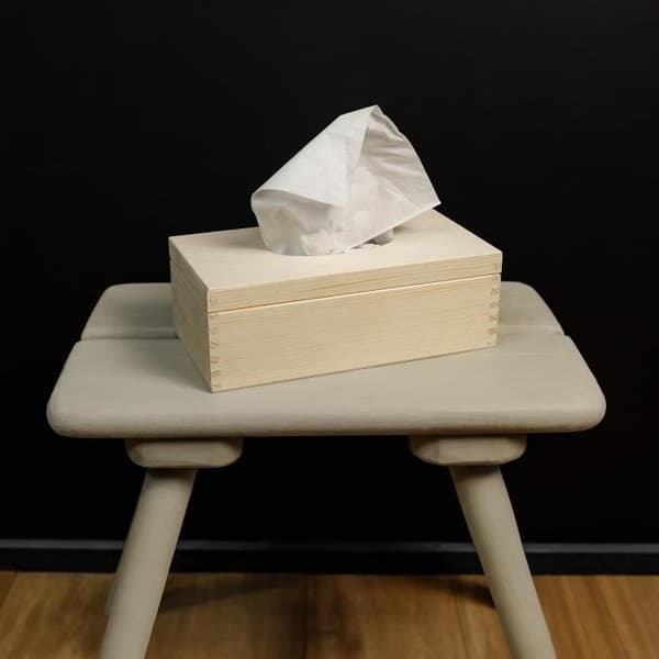 Tissue Box - Creative Deco - Rektangulär - Naturligt trä - 25,5 x 13,5 x 9 cm - Kontor/badrum