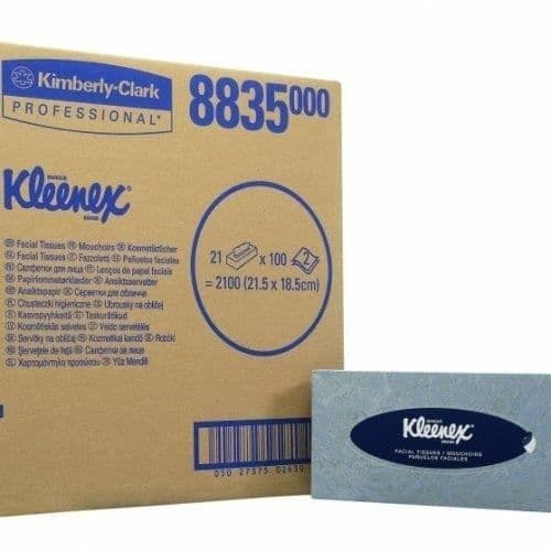 Kleenex Näsdukar 100-Pack med 2-Lager Vita - 8835