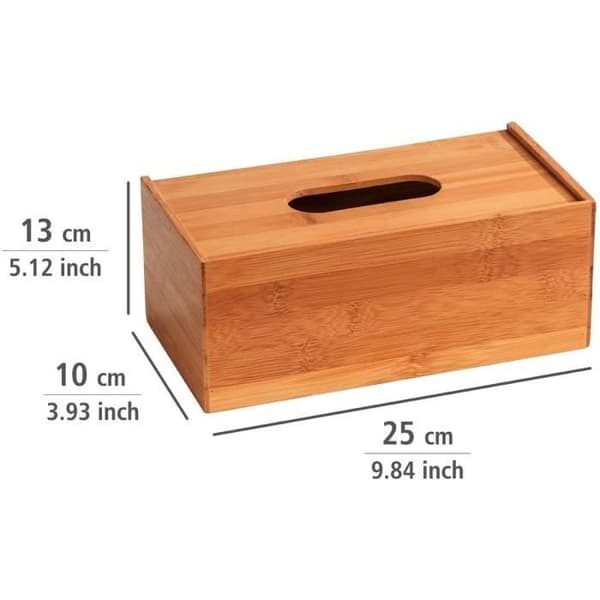 Tissuebox - WENKO - Terra - Bambu - 25x13x10 cm - Brun