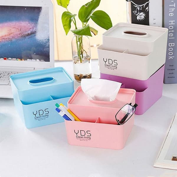 TD® barns vita skrivbordsorganisator förvaringsbox telefonhållare vävnadsdispenser hemdesignpenna