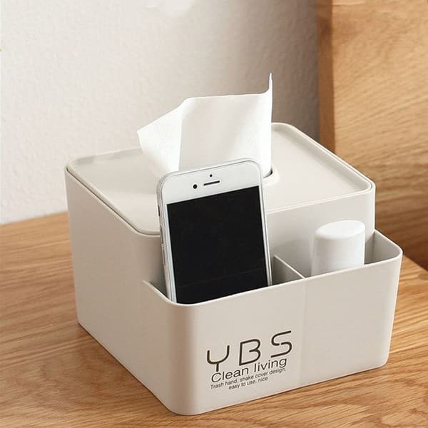 TD® barns vita skrivbordsorganisator förvaringsbox telefonhållare vävnadsdispenser hemdesignpenna