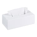 Miniatyrbild 1 av 6: Relaxdays Tissue Box, dispensera för våtservetter badrum, kök, bambumaterial, HLP: 7,5 x 24 x 12 cm, vit