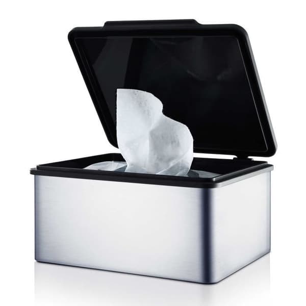 Blomus Menoto Wipes Box, Makeup Remover Wipes Box, Tissue Box, Matt rostfritt stål, 7,5x15x13cm, 68821