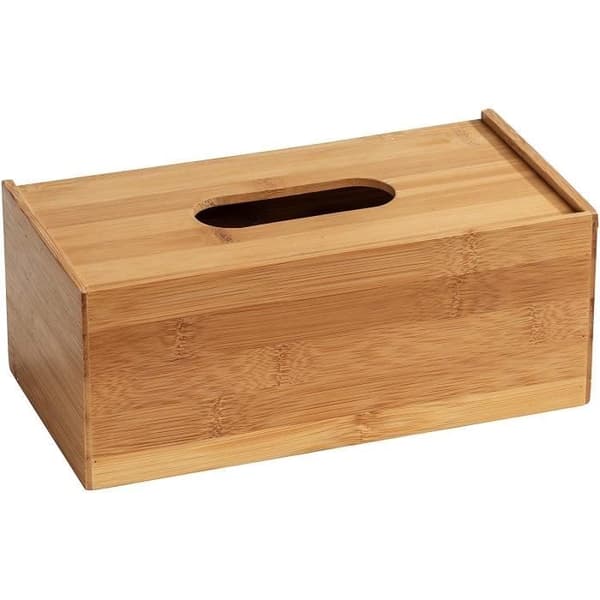 Tissuebox - WENKO - Terra - Bambu - 25x13x10 cm - Brun