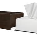 Miniatyrbild 6 av 6: Relaxdays Fyllbar kosmetikservettlåda, näsdukshållare, bambudispenser, 9 x 27,5 x 15,5 cm, brun