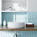 Miniatyrbild 2 av 6: Relaxdays Fyllbar kosmetikservettlåda, näsdukshållare, bambudispenser, 9 x 27,5 x 15,5 cm, brun
