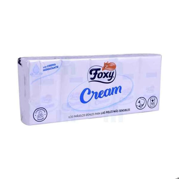 Känsliga hudvävnader 4 ply Cream 10 förpackningar x 9 enheter - FOXY