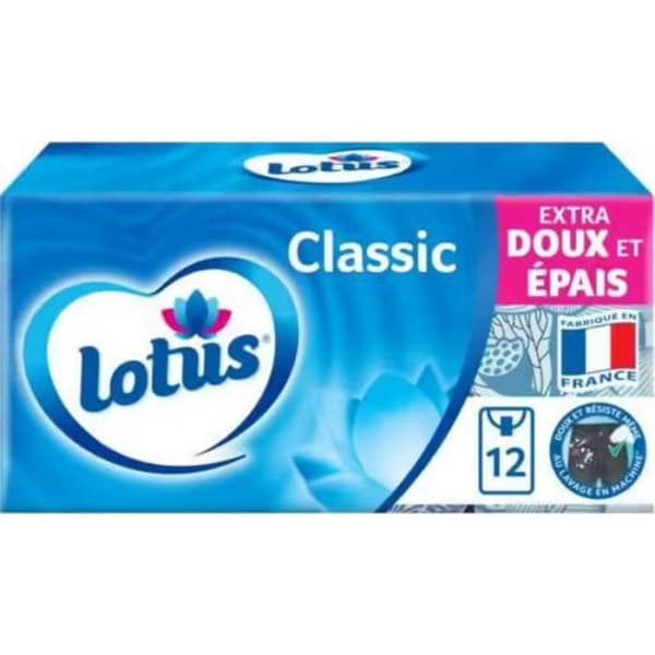 Näsdukar - LOTUS - CLASSIC 12 WHITE - Vuxen - Unisex - Produkttyp: Näsdukar