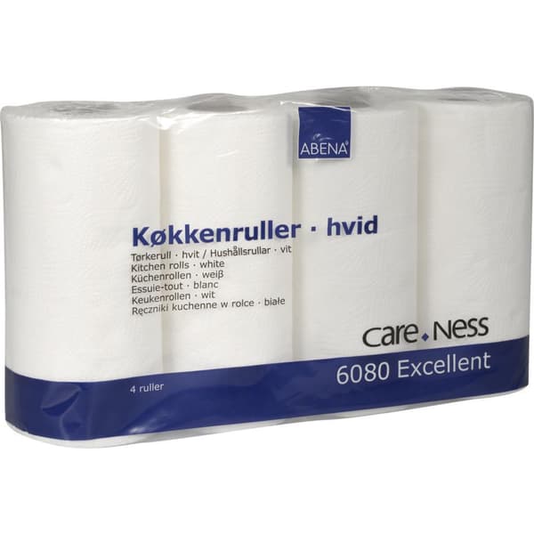 Hushållspapper ABENA 2-lag vit 4/fp