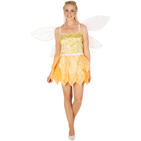 Guld blomsterfe kostume