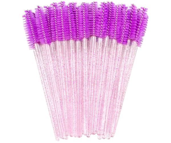 CLAVIER Glitterögonfransborstar Rosa - 50 stycken - Glitterrosa - HELPACK