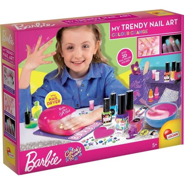 Barbie nagellackskit - LISCIANI - Byter färg och lyser i mörkret