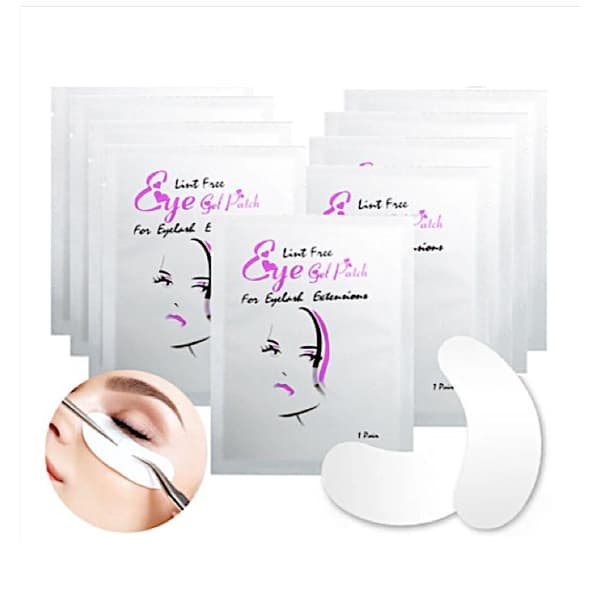 100 par øjenplastre, øjenpuder, eyelash extensions