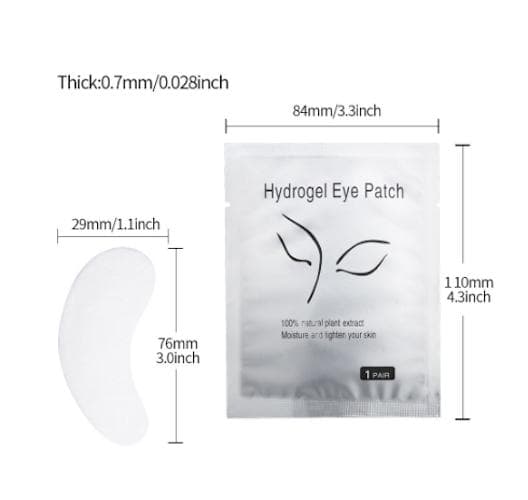 100 par øjenplastre, øjenpuder, eyelash extensions