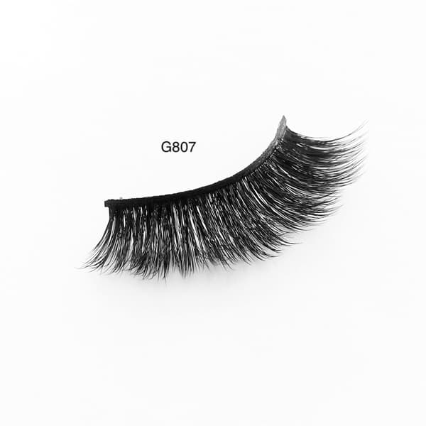 5 par falske øyevipper - 3D faux mink - Svart