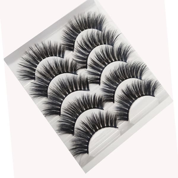 5 par falske øyevipper - 6D faux mink - G217