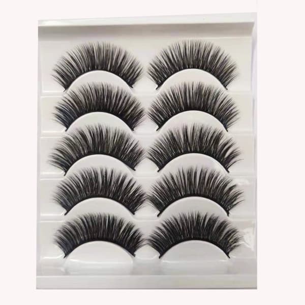 5 par falske øyevipper - 6D faux mink - G221