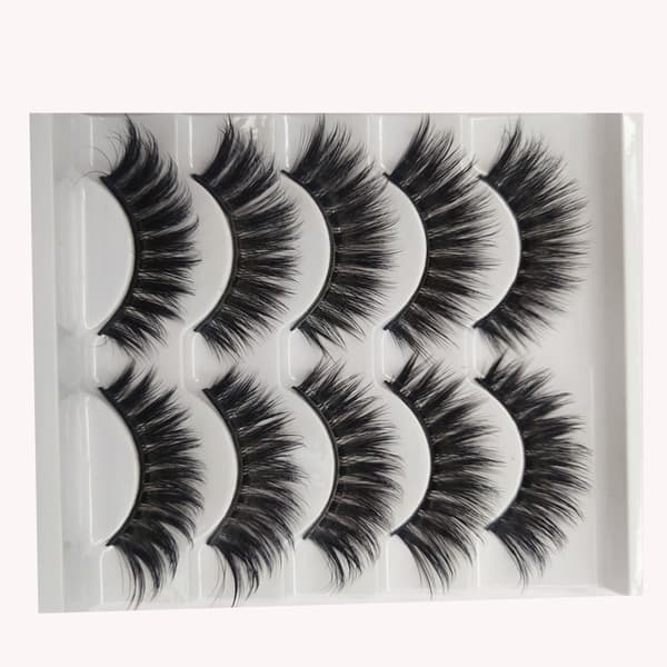 5 par falske øjenvipper - 6D faux mink - G223