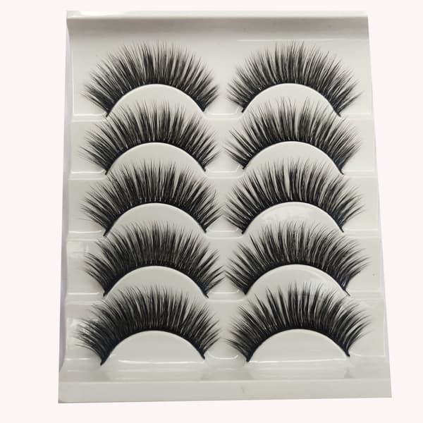 5 par falske øyevipper - 6D faux mink - G226