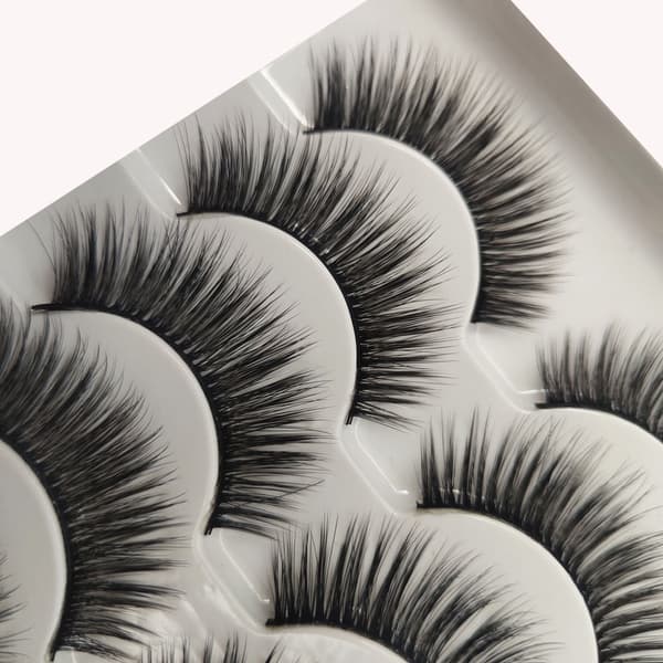 5 par falske øyevipper - 6D faux mink - G226