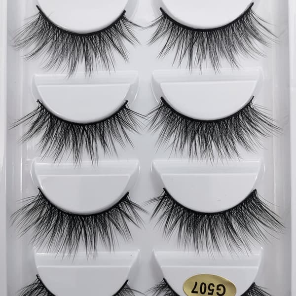 5 par falske øjenvipper - 3D faux mink - G507