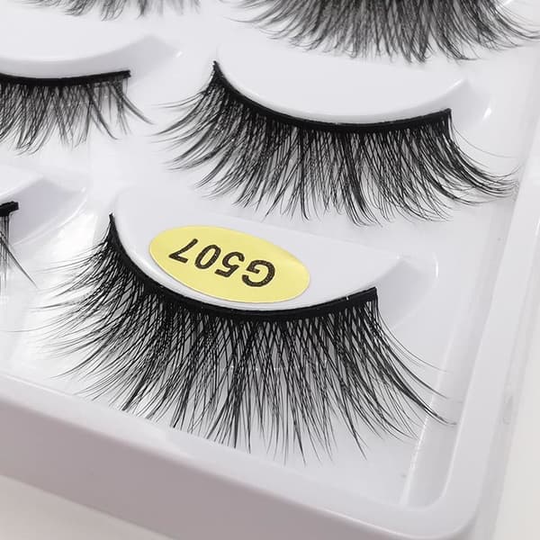 5 par falske øjenvipper - 3D faux mink - G507
