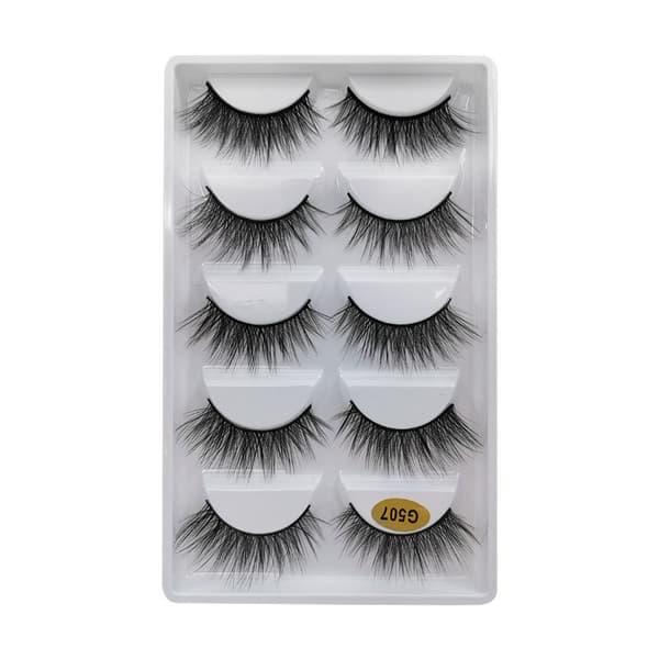 5 par falske øjenvipper - 3D faux mink - G507