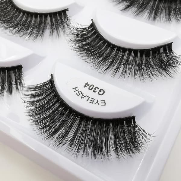 5 par falske øyevipper - 3D faux mink - G304