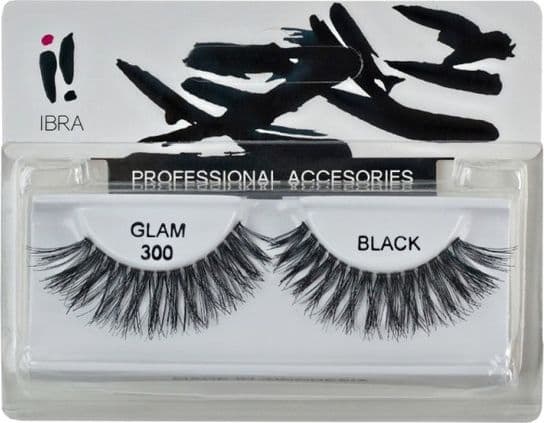 IBRA_Pair of false eyelashes on a strip Glam 300 Black