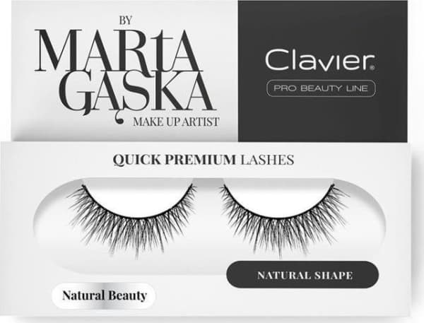 CLAVIER_Quick Premium Lashes lashes on a strip Natural Beauty 827