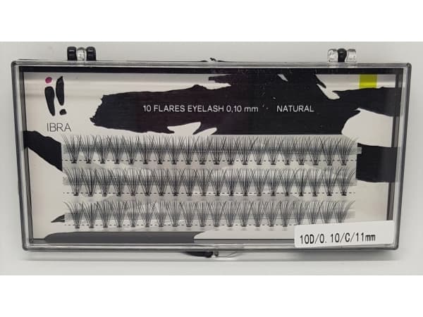 IBRA NATURAL eyelash tufts 0.10-C-11 mm 1op.