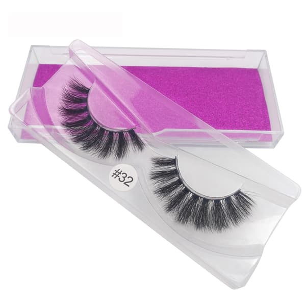 Lösögonfransar i äkta 3D-Minkhår (HotPink - Shadow)
