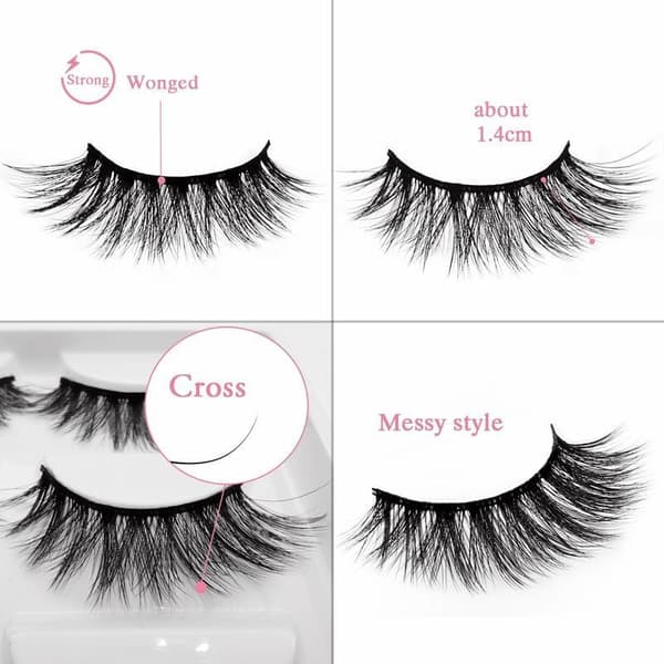 Irtoripset 5 para - 3D faux mink (G-600)