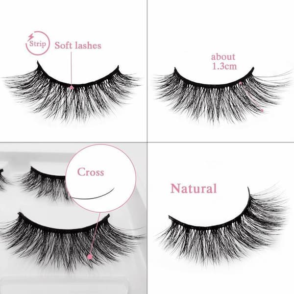 Irtoripset 5 para - 3D faux mink (G-600)