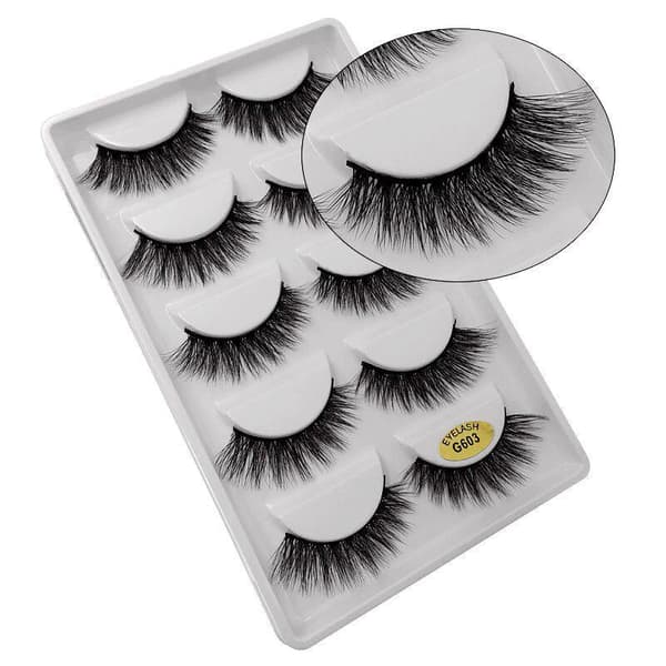 Irtoripset 5 para - 3D faux mink (G-600)