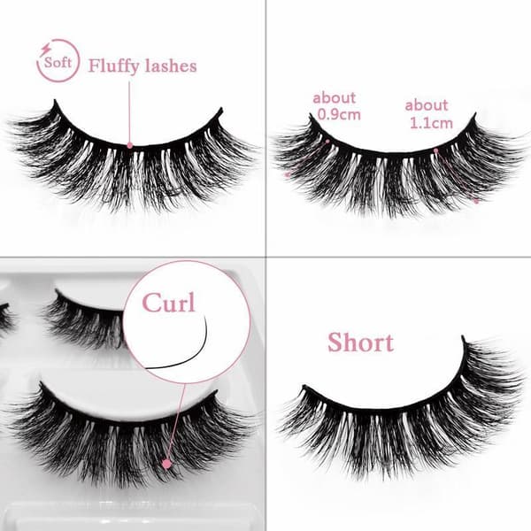 Irtoripset 5 para - 3D faux mink (G-600)
