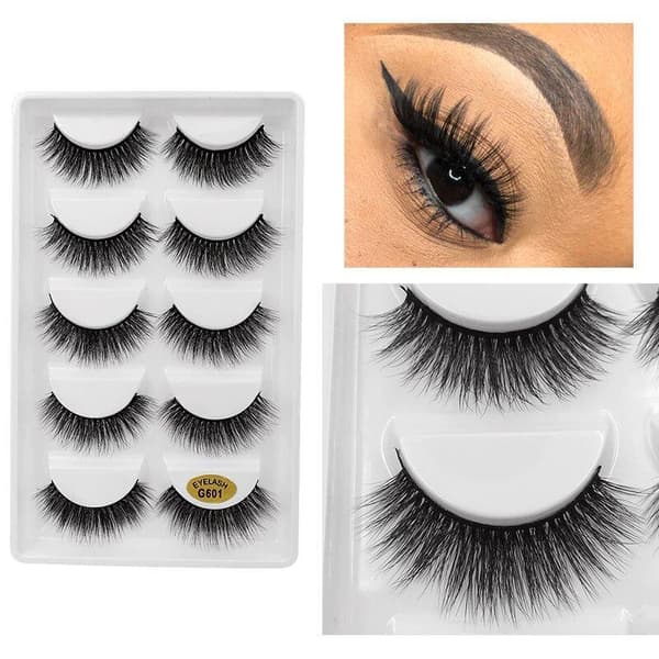 Irtoripset 5 para - 3D faux mink (G-600)