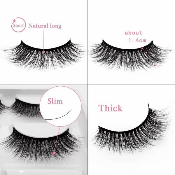 Irtoripset 5 para - 3D faux mink (G-600)